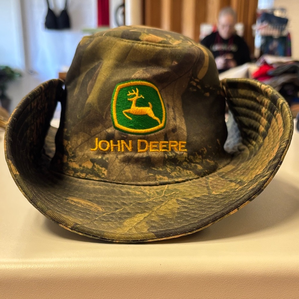 John Deere Green and Brown Camouflage Hat